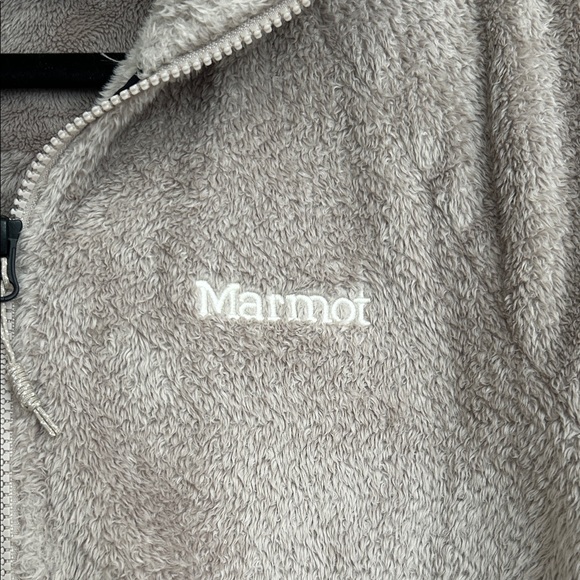 Marmot Women’s Cream Sherpa Fleece Jacket Full Zip Size S - Picture 3 of 5